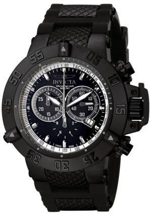 Invicta 5508 Subaqua Sport Black Ion-Plated Swiss quartz chronograph watch